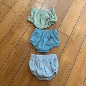 Cloud Island Ribbed Diaper Covers - Green, Blue, Gray